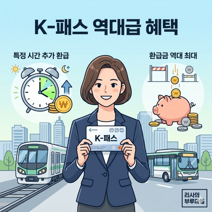  한 달 교통비 3만 원이면 끝? K패스 안 쓰면 매달 O만 원 손해 보는 이유 (2026 역대급 환급)