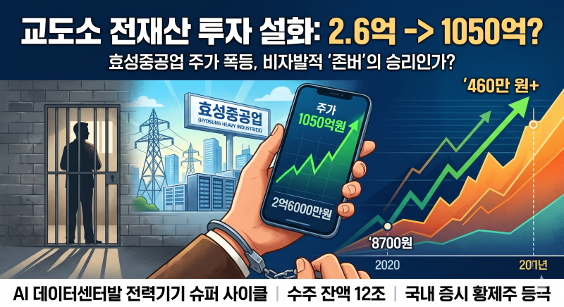 전재산 3억 넣고 교도소행? 출소하니 '1,050억 부자' 된 역대급 실화 (feat. 효성중공업)