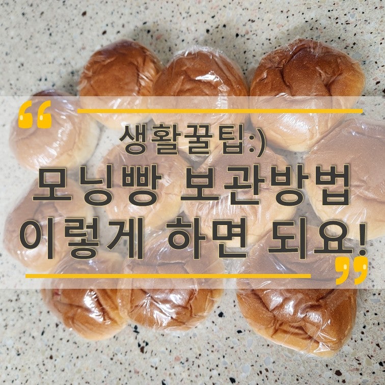 남은 모닝빵 냉동실 보관 방법! 이 방법만 알면 촉촉하게 먹어요