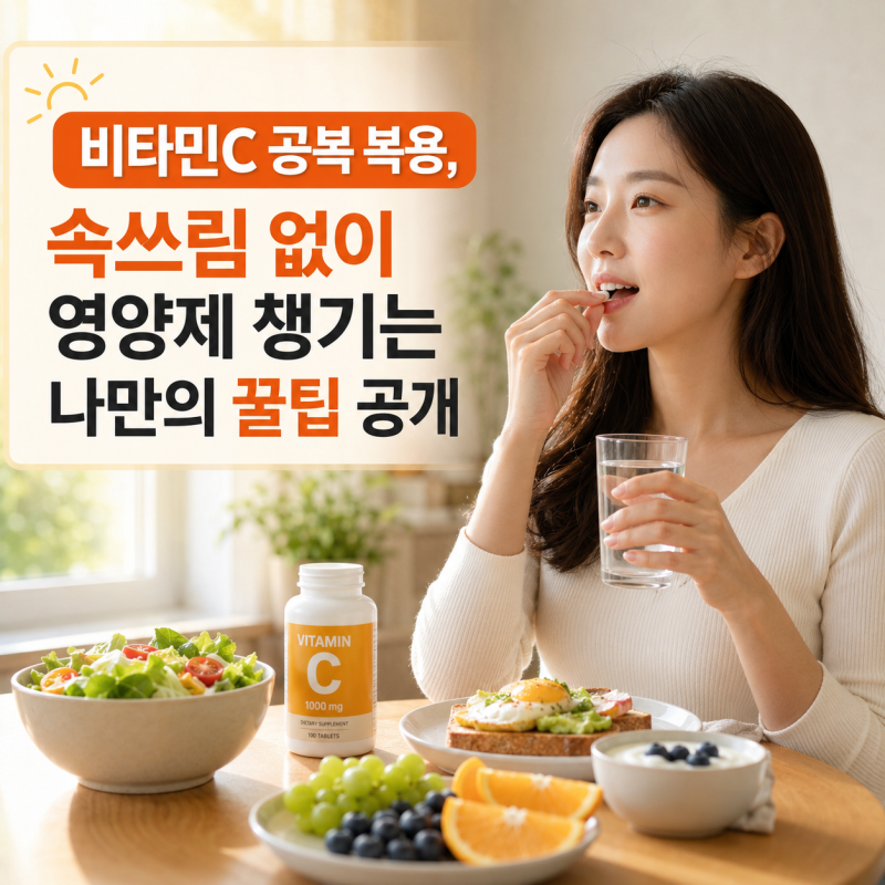 비타민C 공복 복용, 속쓰림 없이 영양제 챙기는 나만의 꿀팁 공개!