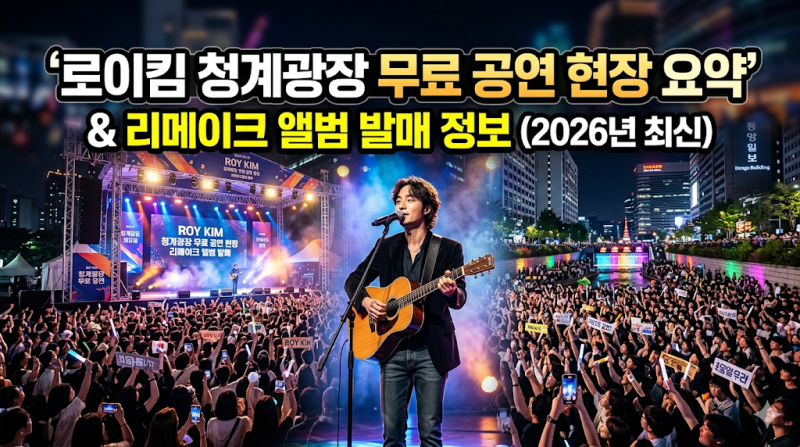 로이킴 청계광장 무료 공연 현장 요약 및 리메이크 앨범 발매 정보 (2026년 최신)