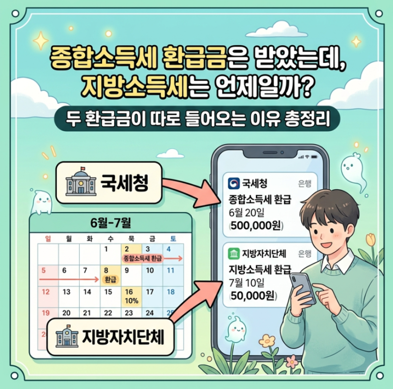 종합소득세 신고 후 지방소득세 환급금 지급일·조회 방법 2026 총정리