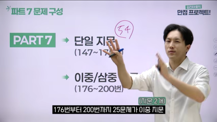  토익파트7 문제 개수, 단일 지문 푸는법 총정리! (+해커스 김진태 쌤 꿀팁)