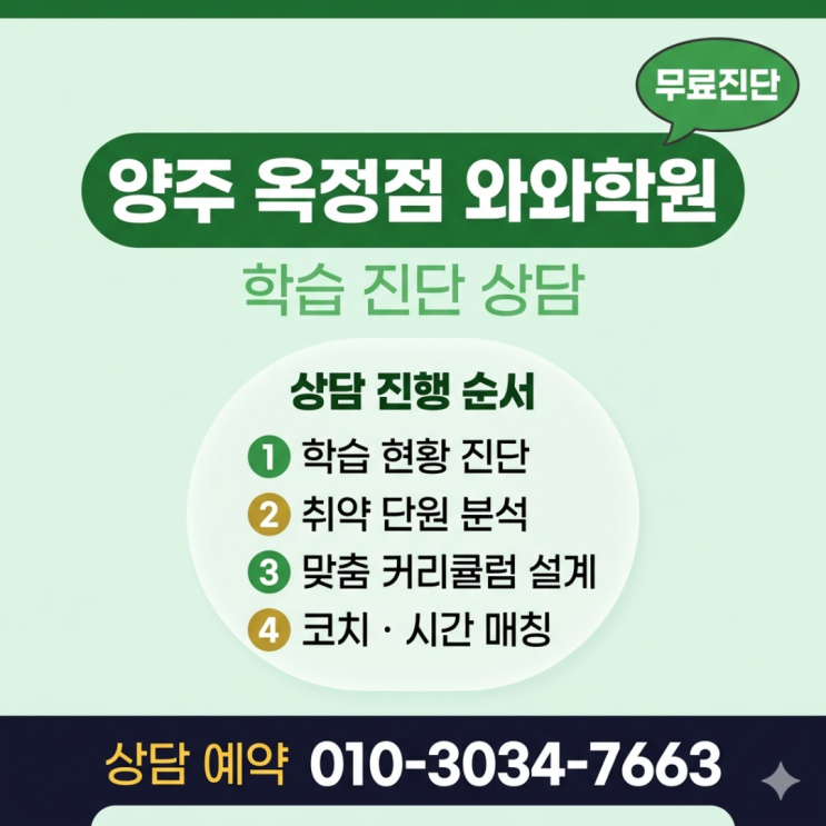  옥정동 수학 와와학원 중고등 소수정예 수학 포기하려던 아이가 다시 시작한 이유