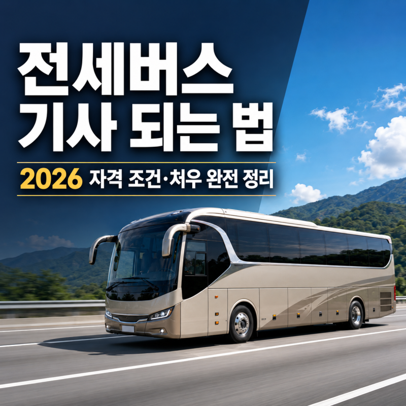 전세버스 기사 되는 법 2026 — 노선버스랑 자격 조건·처우가 어떻게 다른가