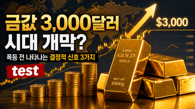  금값 3,000달러 시대 개막? 폭등 전 나타나는 결정적 신호 3가지