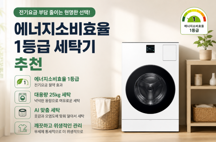  에너지소비효율 1등급 세탁기 소상공인지원사업 제품 추천