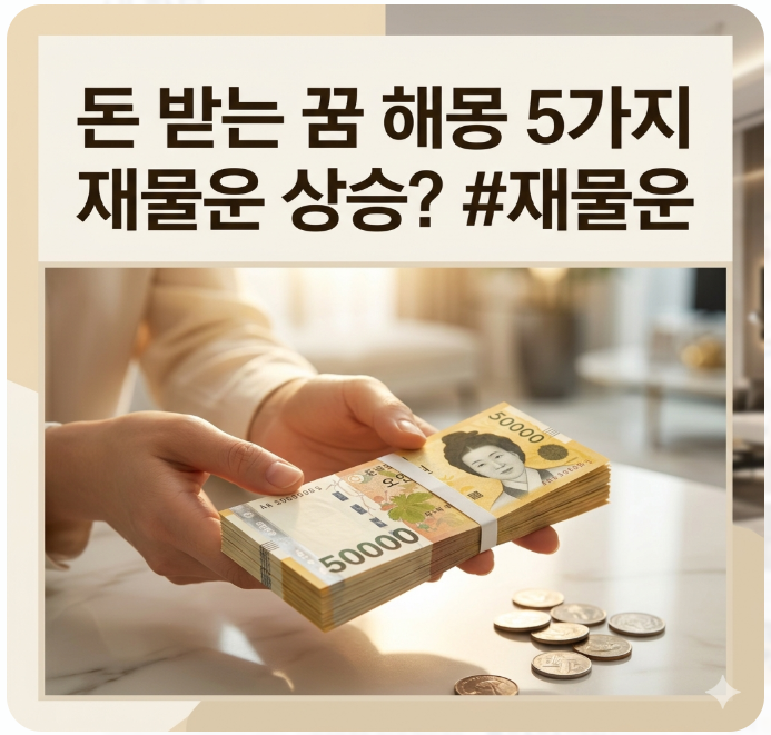 돈 받는 꿈 해몽 5가지, 이 내용 모르면 재물운 그냥 놓칩니다