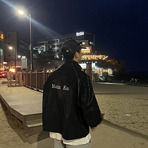<간절기 아우터 추천> 마뗑킴 로고 코팅 점퍼 인 블랙 내돈내산 후기  +착샷