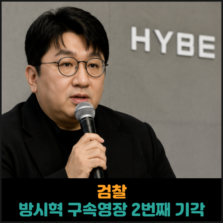  검찰, 방시혁 구속영장 2번째 기각