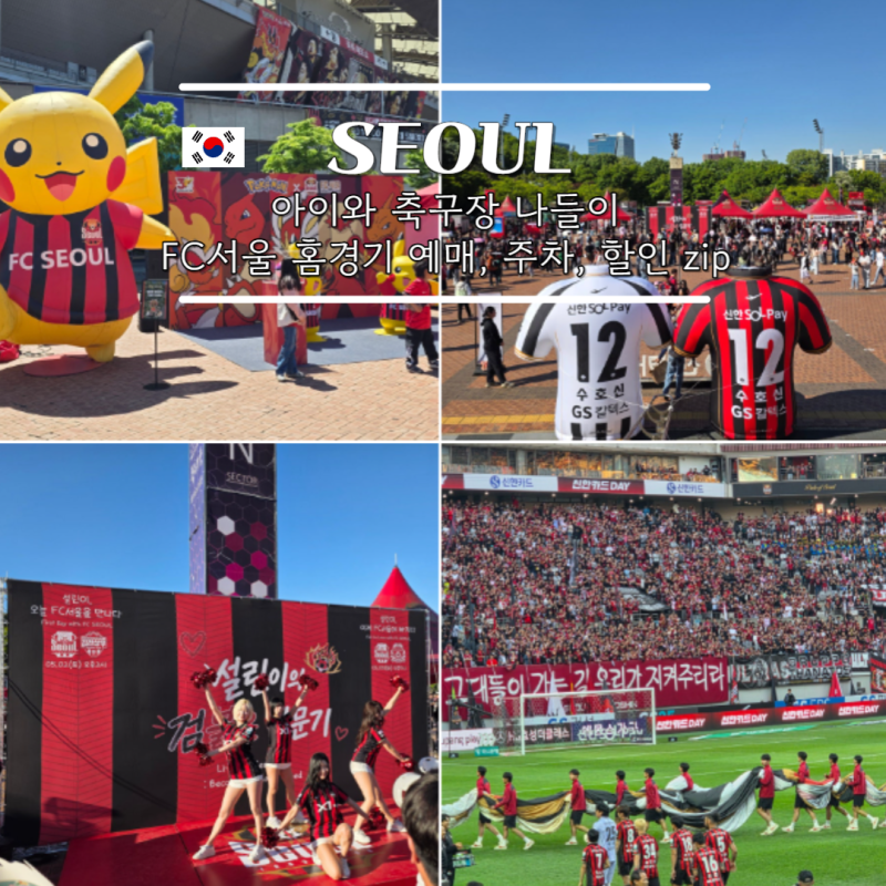 아이와 축구장 나들이 FC서울 홈경기 예매, 주차, 할인 zip.