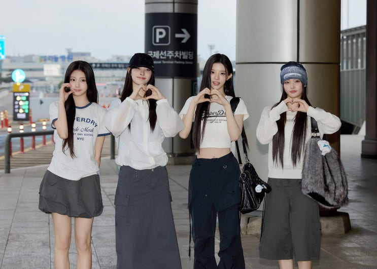  아일릿(ILLIT), 컴백 후 첫 출국길… 개성 돋보이는 공항패션