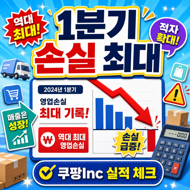 <b>쿠팡Inc</b> 1분기 <b>영업손실</b> 최대 기록