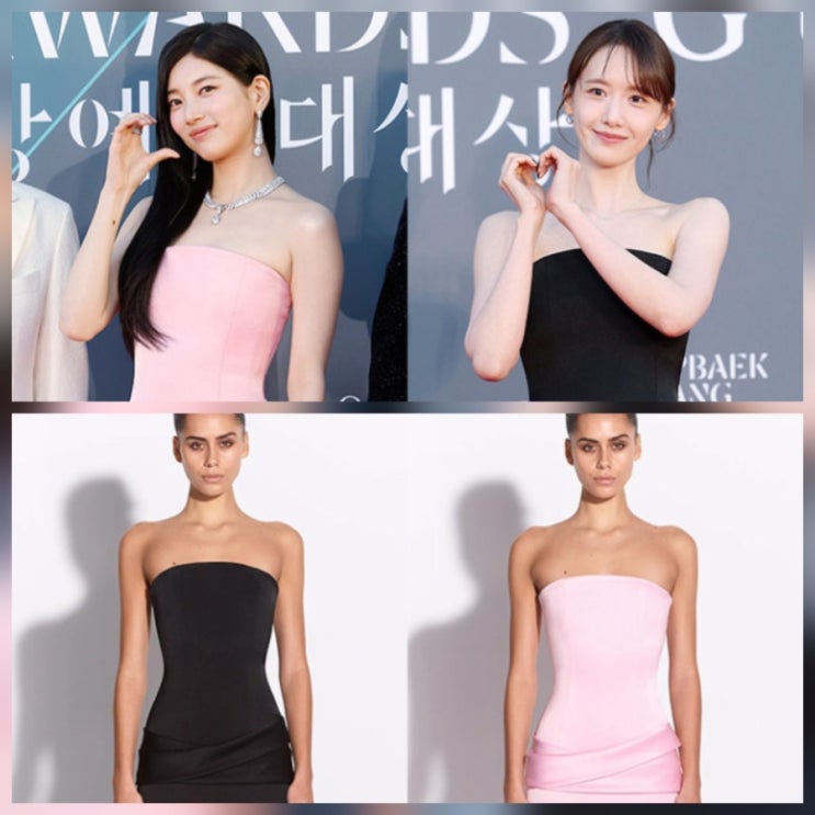 백상예술대상 참석한 스타들 수지 윤아 같은 드레스 다른 색상 가격 정보 모음