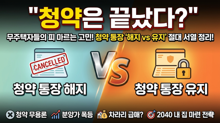  가점 70점도 광탈하는 서울 청약, 당장 통장 깨고 급매 타야 하는 사람 서열 정리