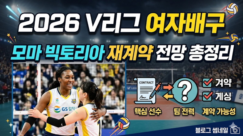 2026 V리그 여자배구 모마 빅토리아 재계약 전망 총정리