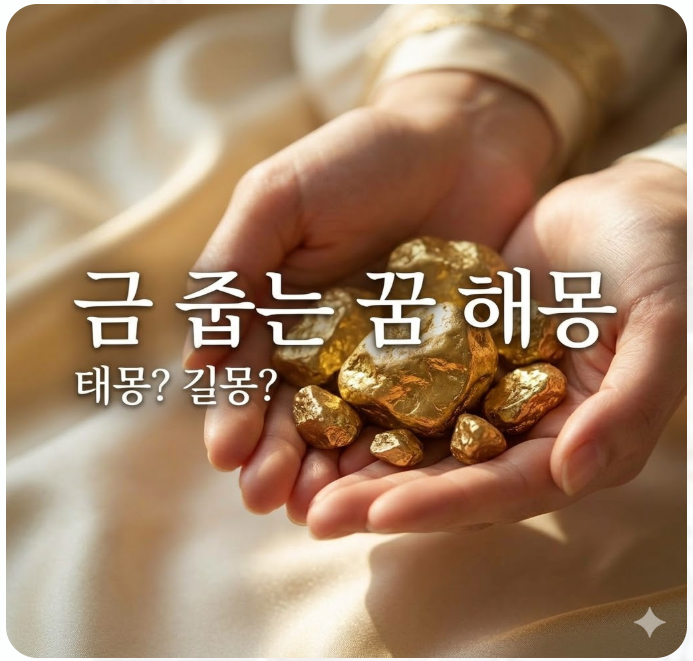금 줍는 꿈 해몽, 태몽인지 길몽인지 지금 바로 정리해 드립니다