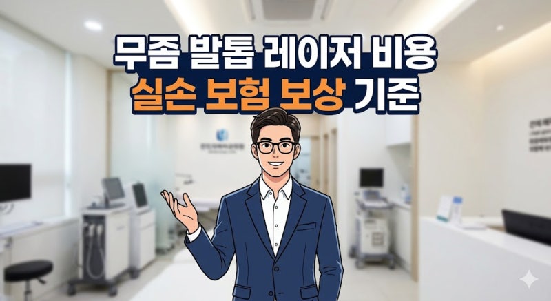 무좀 발톱 레이저 치료 비용 부담 줄이는 방법과 실손 보험 보상 기준