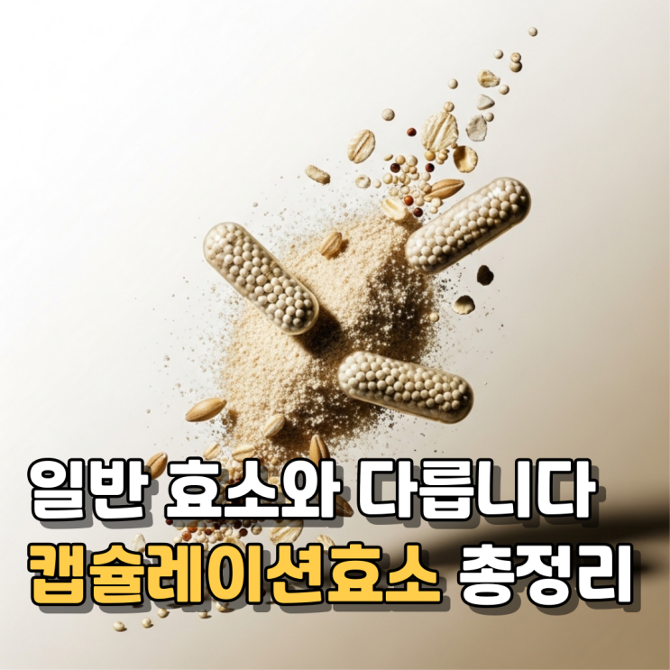  캡슐레이션효소 뜻과 효능 총정리 | 일반 효소와 차이 고르는 팁까지