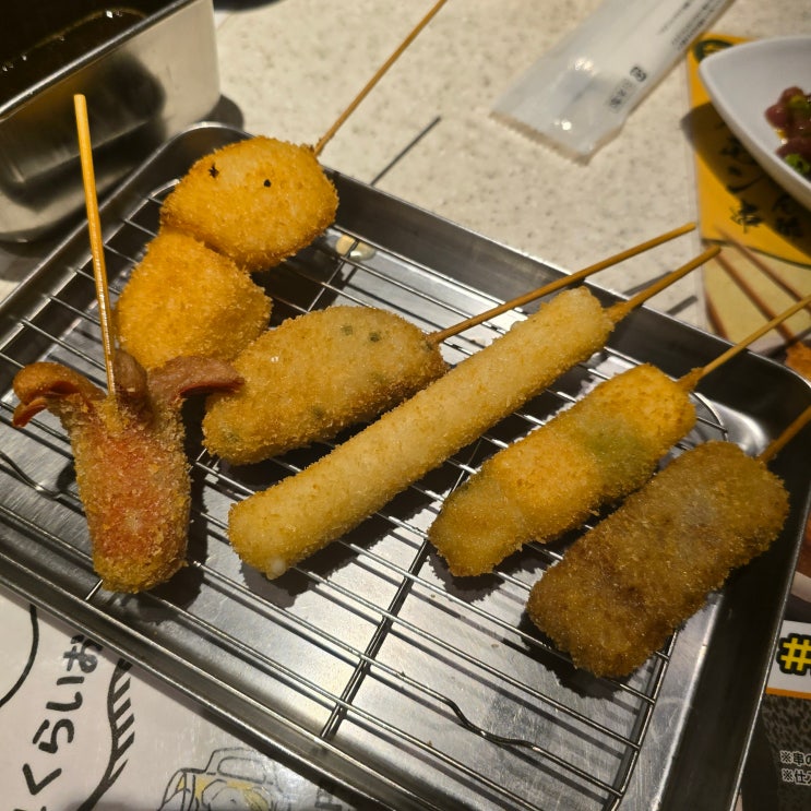  [내돈내산] 가성비 넘치는 일본  550원 꼬치집 "꼬치 카츠 다나카 toda" 토다점 야식 방문 후기 (메뉴, 가격 등)