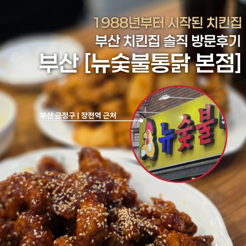 [부산] 금정구 맛집 | 장전동 치킨집 | 뉴숯불통닭 본점 내돈내산 솔직 후기