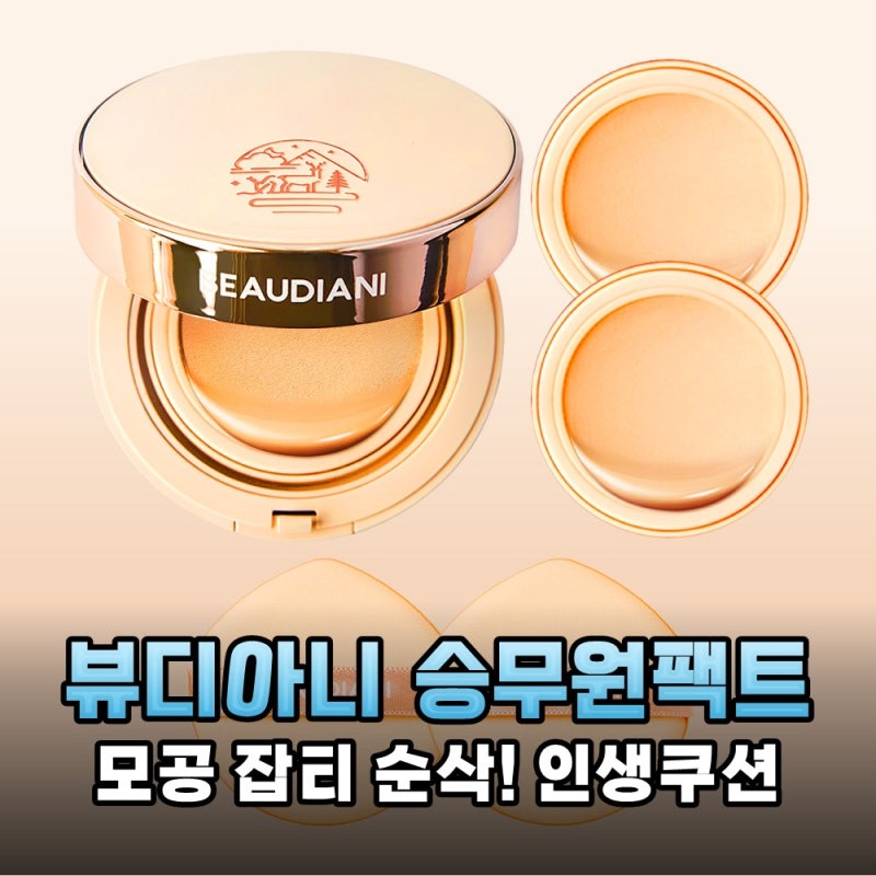 뷰디아니 모공 잡티 커버쿠션 세트 승무원팩트 후기 인생쿠션 등극