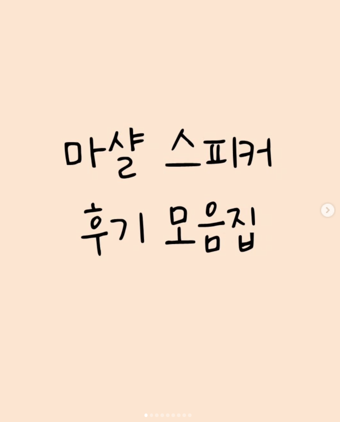  마샬 스피커 후기 모음집
