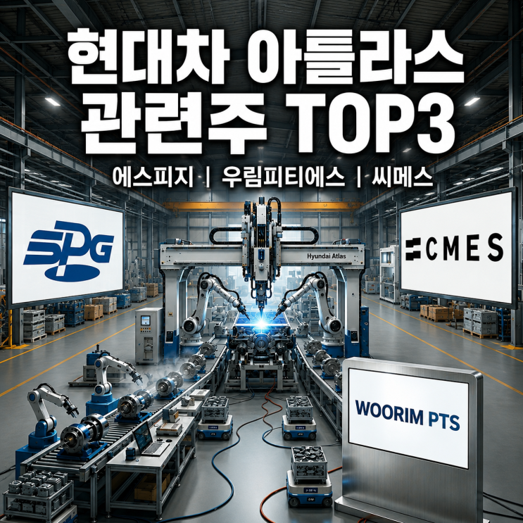 현대차 아틀라스 관련주 TOP3, 에스피지·우림피티에스·씨메스