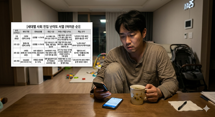  [세대 갈등 현실] 단군 이래 최고 스펙 30대 아빠가 뼈저리게 느낀 세대별 사회 진입 난이도 서열