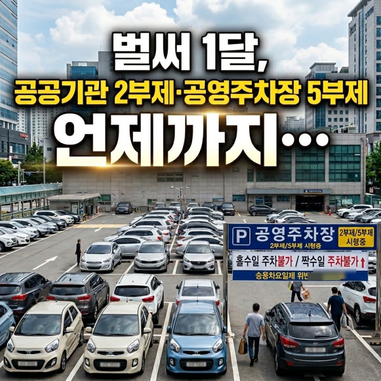  벌써 1달, 공공기관 2부제·공영주차장 5부제 언제까지…