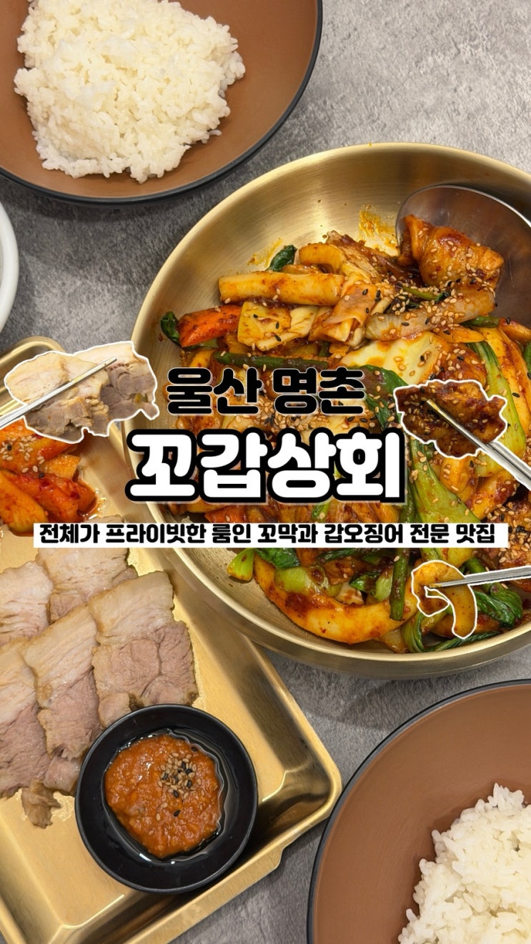  전체가 룸으로 되어있는 꼬막과 갑오징어 전문점 울산명촌점심맛집 꼬갑상회