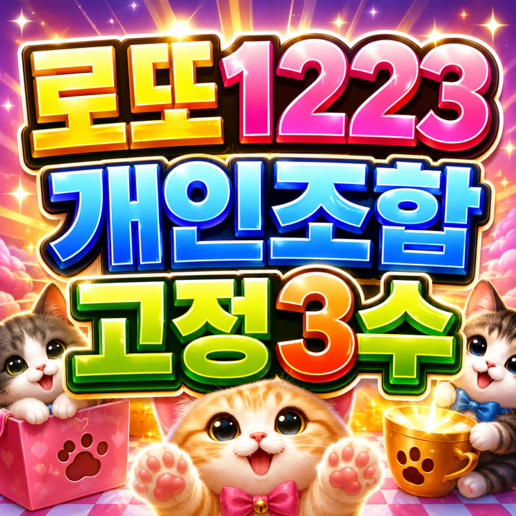  2026 로또 1223회 개인 조합 고정3수 모의 번호, 놓치면 아쉬운 핵심은!? 