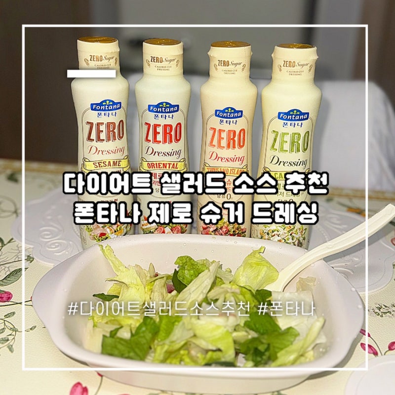 다이어트 샐러드 소스 추천 폰타나 제로 슈거 드레싱으로 식단 했어요
