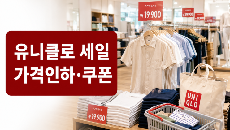  유니클로 세일 5월 가격인하 품목과 쿠폰 확인법