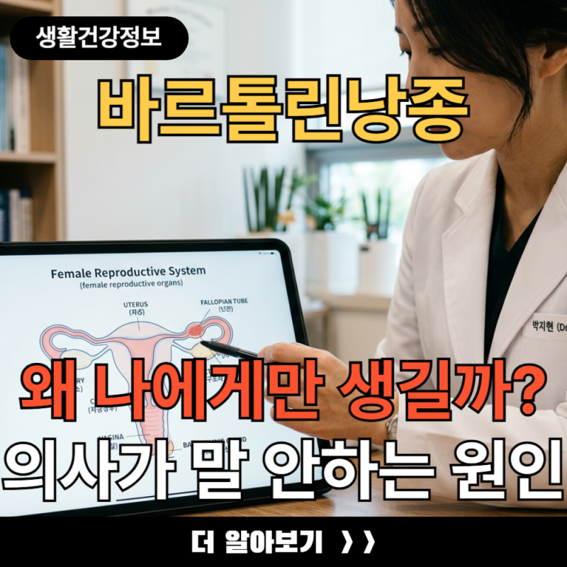 바르톨린낭종 왜 나에게만 생길까? 의사들이 말해주지 않는 원인