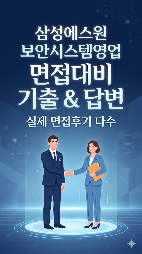  삼성에스원 보안시스템영업 면접후기, 실제 나왔던 기출 질문 LIST