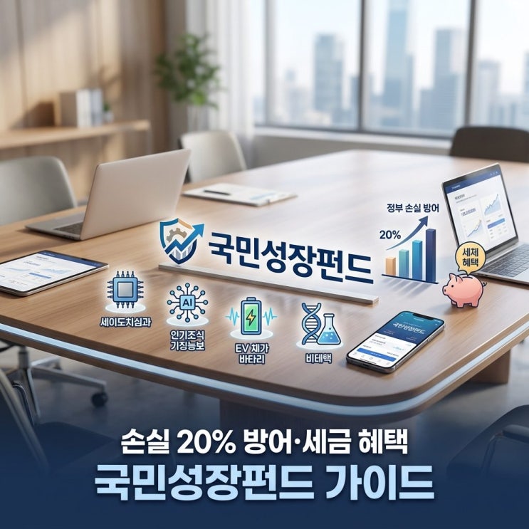 국민성장펀드 핵심정리: 손실 20% 방어·소득공제까지 한 번에 보는 가입 가이드