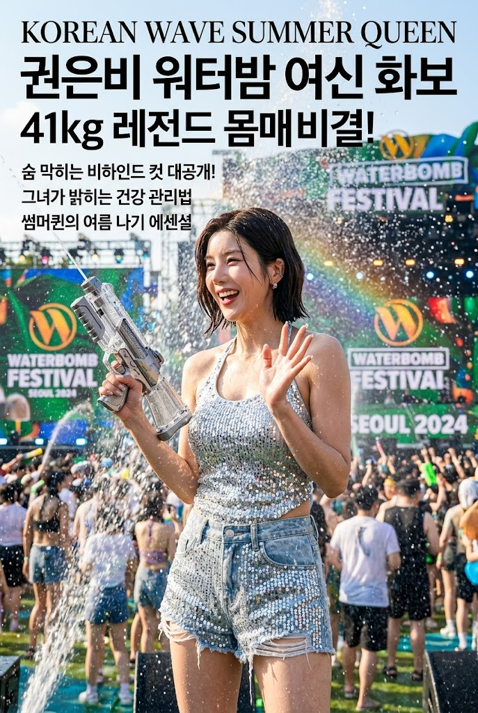 권은비 워터밤 여신 화보, 41kg 레전드 몸매 비결!