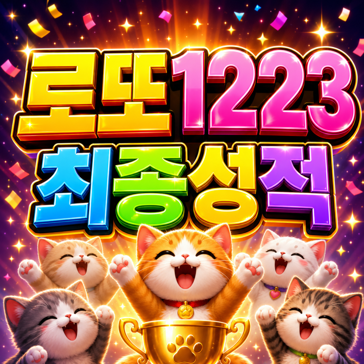  2026 로또 1223회 최종 성적 공개! 어!?이거..머..머고!? 