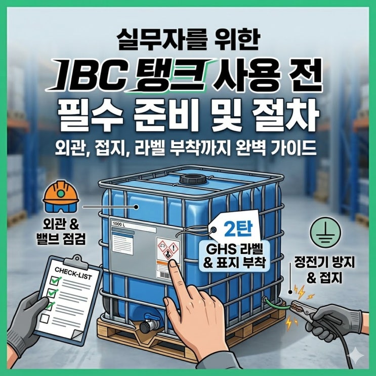 IBC 탱크 사용 전 꼭 확인해야 할 체크리스트