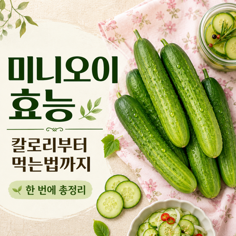 미니오이효능 총정리! 칼로리부터 먹는법까지 한 번에 알아보기
