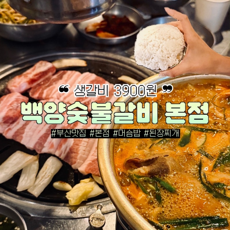 백양숯불갈비에서 두명이면 생갈비 이정돈 먹어야,,,재재재방문 내돈내산 대연동맛집