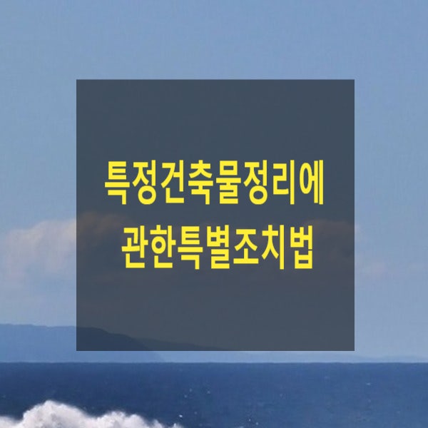  특정건축물 정리에 관한 특별조치법(불법전실, 양성화, 아파트전실, 양성화)