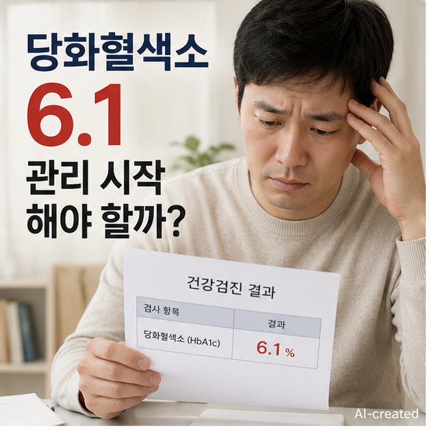 당화혈색소 6.1 관리 시작해야 할까? 공복혈당·식단 기준 정리
