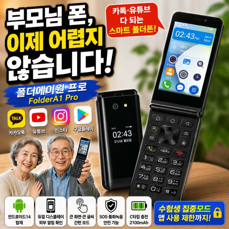 스마트폰은 어렵고 폴더폰은 답답할 때, 정답은 폴더에이원 프로(FolderA1 Pro)