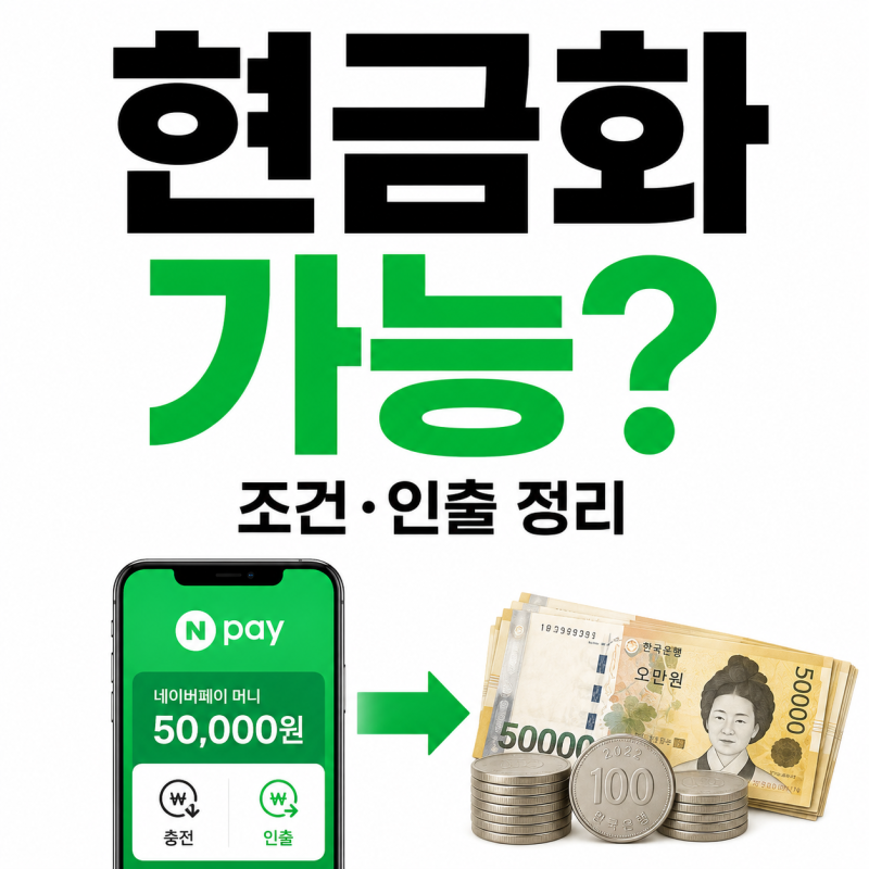 네이버페이 포인트 현금화 가능할까 조건과 머니 인출 방법 정리