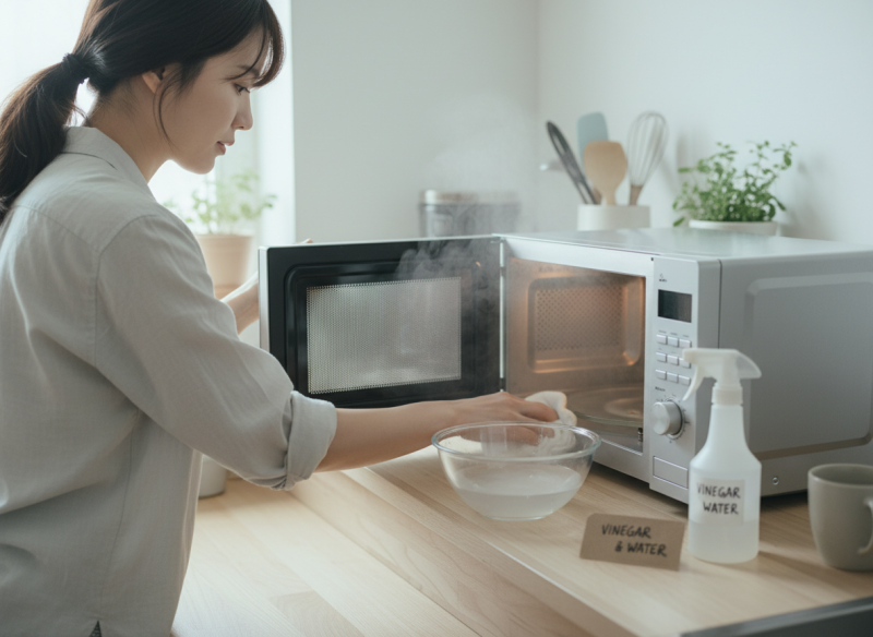 전자렌지 청소 식초와 물 하나면 끝나는 이유