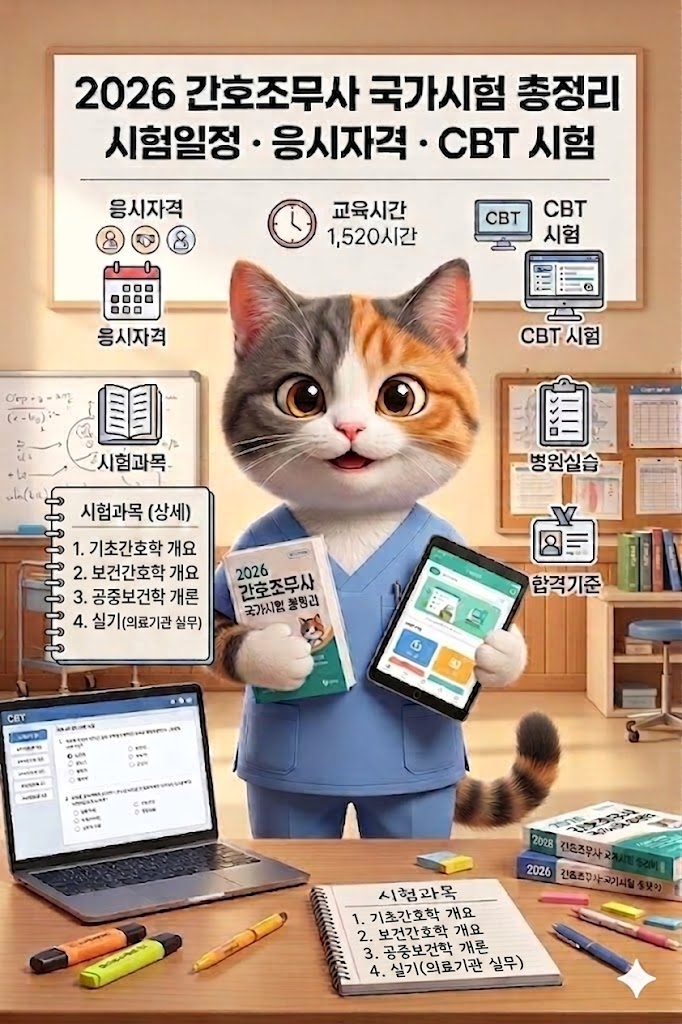 [2026 대비] 간호조무사 시험일정 · 교육시간 · 시험과목 총정리 (2026년 5월 31일 수정본)