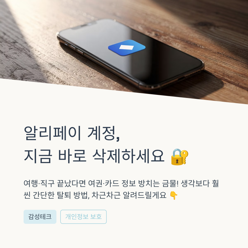 알리페이 해지 계정 탈퇴 및 삭제 간단 방법