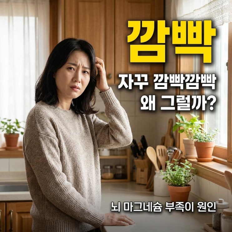  자꾸 깜빡깜빡, 뇌 마그네슘이 문제였어요 
